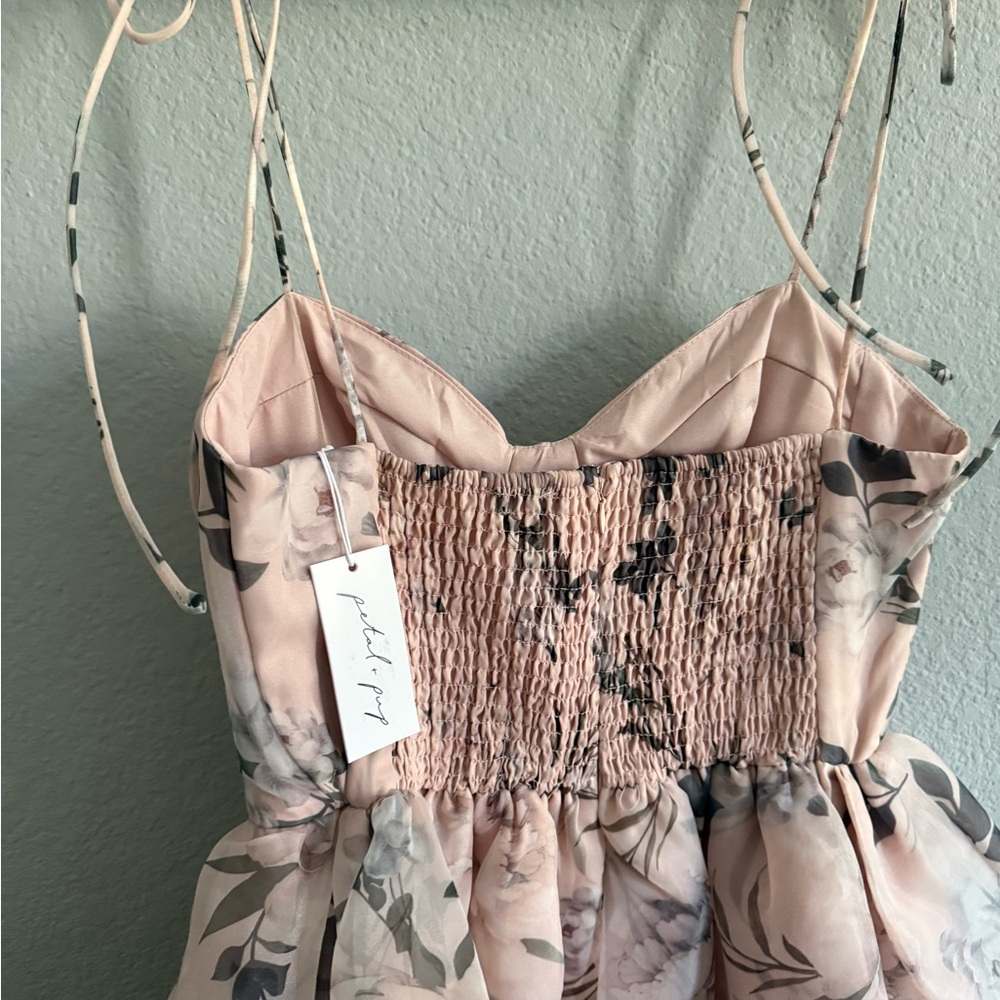 Petal + Pup Kennie Pink Floral Peplum Midi – L (NWT) - Picture 5 of 7